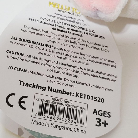 Squishmallow Rosie The Spotted Pig 4.5 Inch Kellytoy Marshmallow Soft Plush - Picture 4 of 4